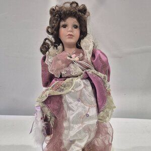 The Heritage Signature Collectible 16" Standing Porcelain Doll Emma Victorian